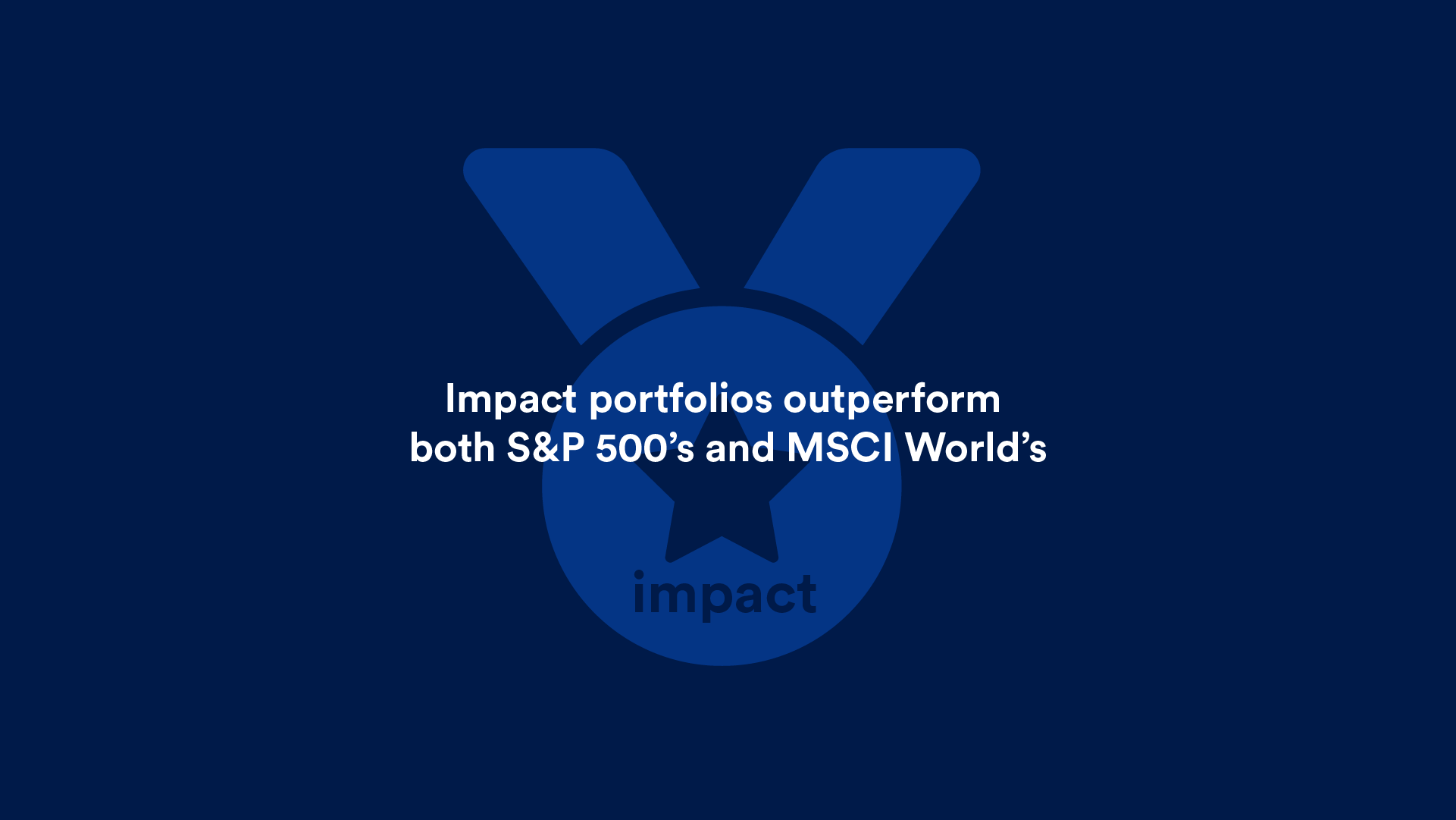 Impact portfolios outperform both S&P 500’s and MSCI World’s