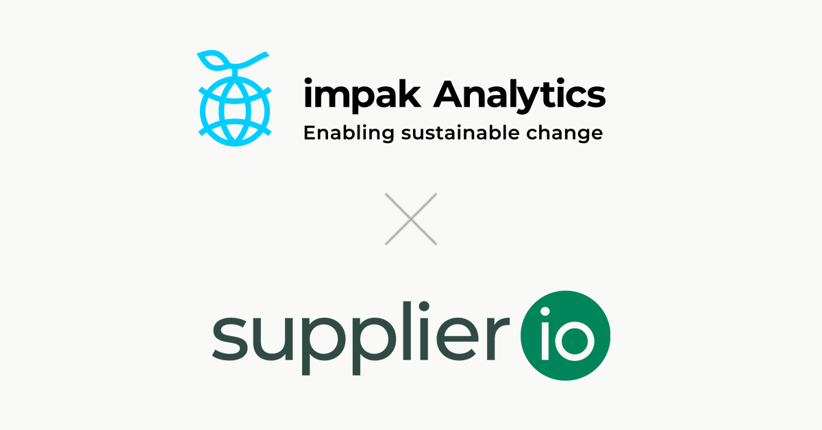 Supplier.io Partners with impak Analytics to Elevate Supply Chain Visibility and Sustainability”